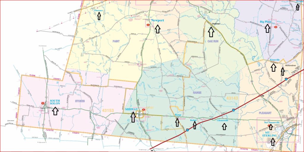 This is a map of Madison County - South Part